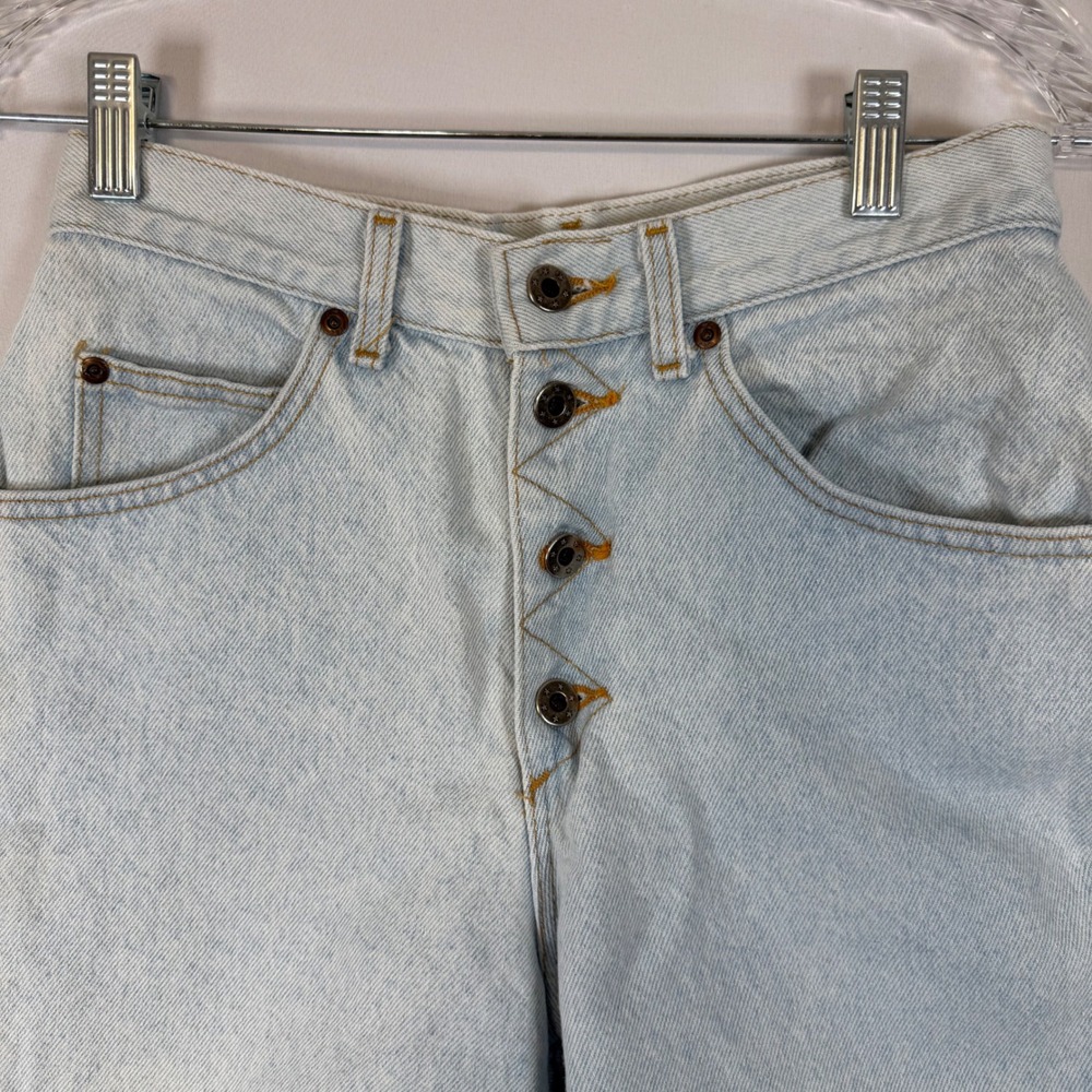 Vintage Lee High‎ Waisted Button Fly Acid Wash Denim Shorts Womens Size 9